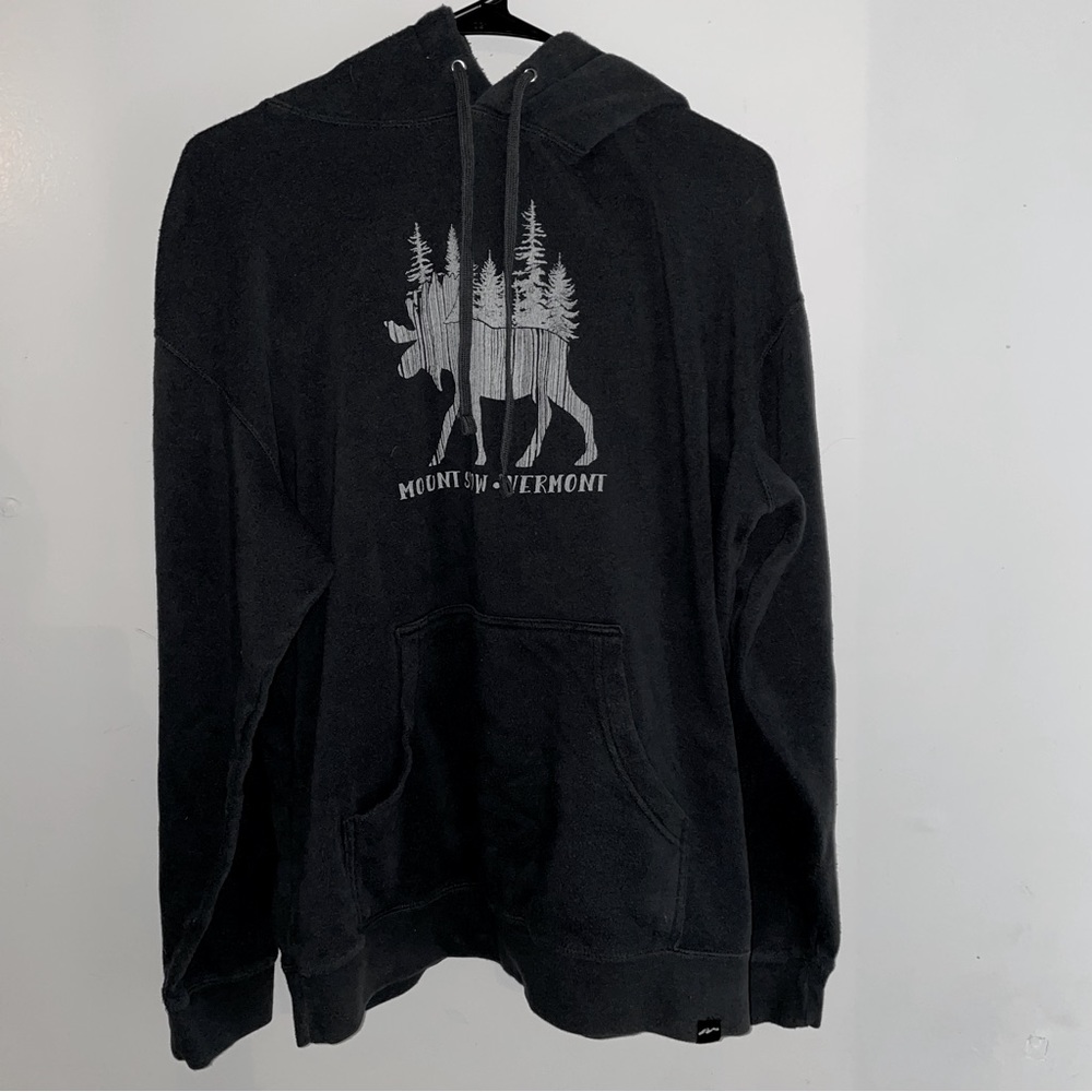 TECHSTYLES Men’s Mountain•Vermont Black Sweatshirt Size Large